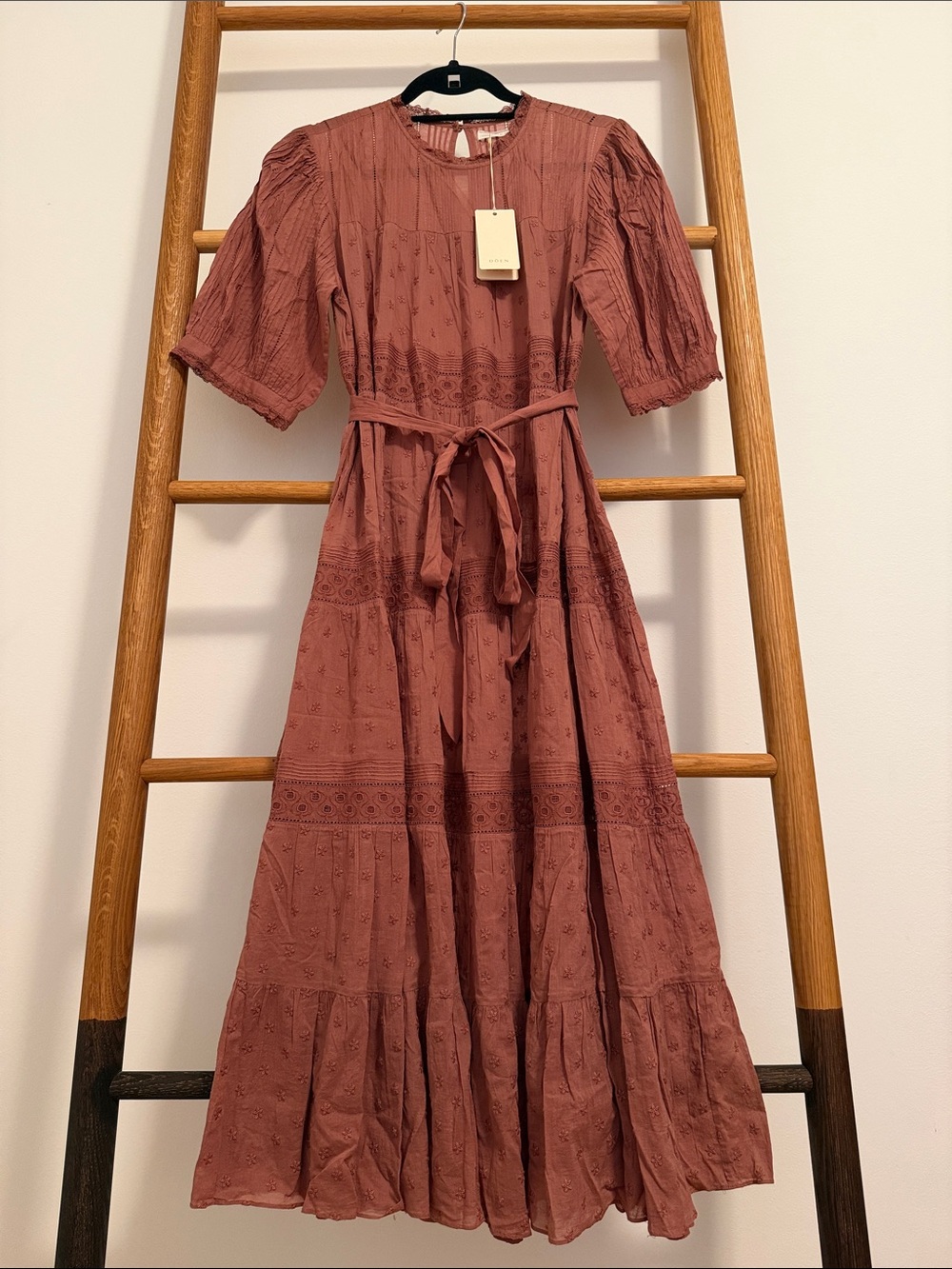 DÔEN NWT Minetta Dress in Canyon Dusty Rose - Size Medium